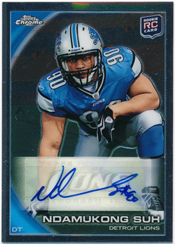 Ndamukong Suh NFL 2010 Topps Chrome RC Rookie Signature Auto