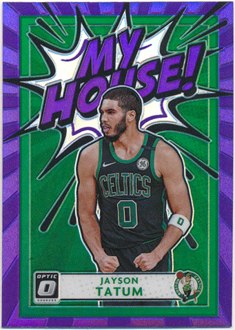 Jayson Tatum NBA 2020-21 Panini Donruss Optic My House! Purple Prizm