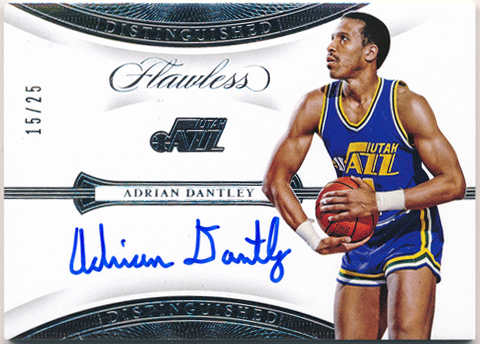 Adrian Dantley NBA 2019-20 Panini Flawless Distinguished Signature Auto 15/25