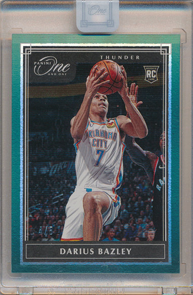 Darius Bazley NBA 2019-20 Panini One and One RC Rookie Green Parallel 4/5