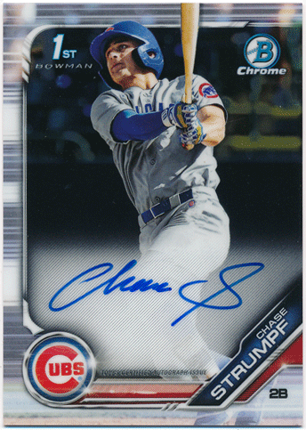 Chase Strumpf MLB 2019 Bowman Chrome 1st Bowman Signature Auto