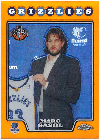 Marc Gasol NBA 2008-09 Topps Chrome RC Rookie Orange Refractor 411/499