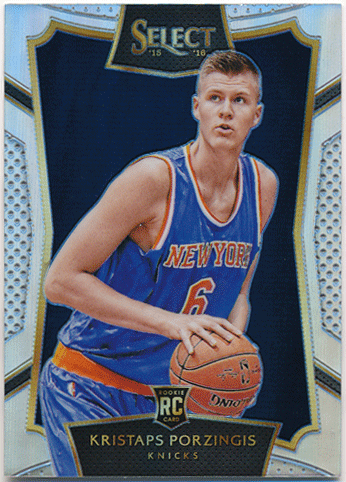 Kristaps Porzingis NBA 2015-16 Panini Select RC Rookie Silver Prizm