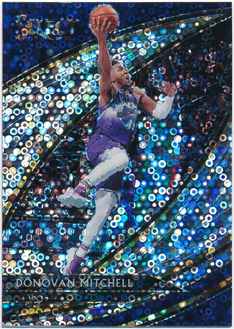 Donovan Mitchell NBA 2019-20 Panini Select Hybrid Silver Disco Prizm
