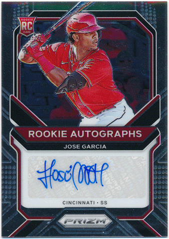 Jose Garcia MLB 2021 Panini Prizm RC Rookie Signature Auto