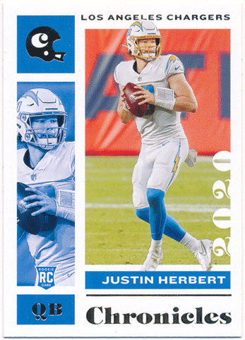 Justin Herbert NFL 2020 Panini Chronicles RC #53 Rookie Card