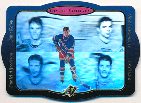 Wayne Gretzky NHL 1996 Upper Deck SPx Great Futures Saku Koivu / Daniel Alfredsson / Vitali Yachmenev / Eric Daze