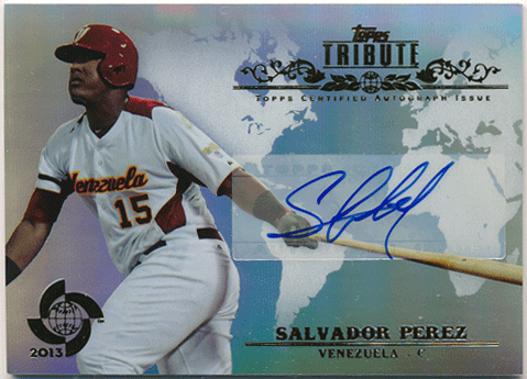 Salvador Perez MLB 2013 Topps Tribute WBC World Baseball Classic Edition Refractor Signature Auto