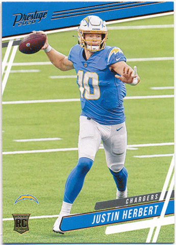 Justin Herbert NFL 2020 Panini Chronicles Prestige RC #303 Rookie Card