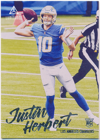 Justin Herbert NFL 2020 Panini Chronicles Luminance RC #203 Rookie Card