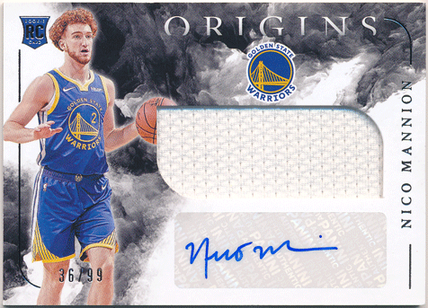 Nico Mannion NBA 2020-21 Panini Origins RC Rookie Signature Jersey Auto 36/99