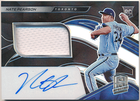 Nate Pearson MLB 2021 Panini Spectra RC Rookie Prizm Signature Jersey Auto 047/199