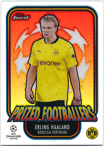 Erling Haaland Soccer 2020-21 Topps Finest UEFA Champions League Prized Footballers Refractor
