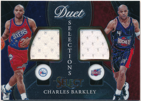 Charles Barkley NBA 2020-21 Panini Select Duet Selections Dual Jersey