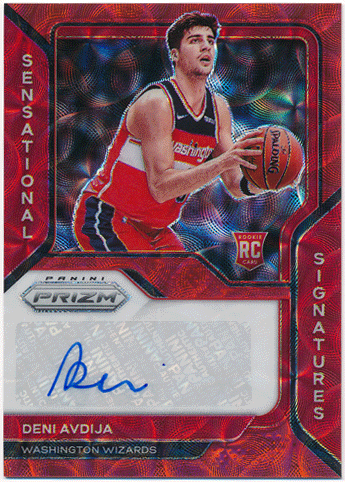 Deni Avdija NBA 2020-21 Panini Prizm Choice RC Rookie Sensational Prizm Signature Auto