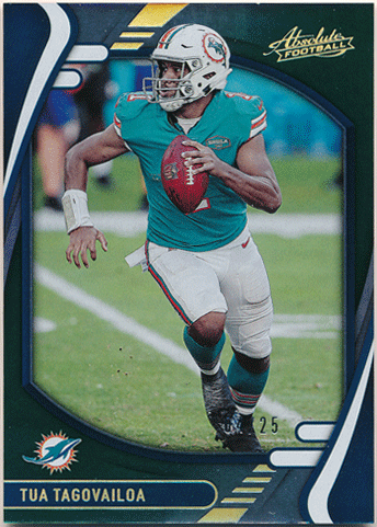Tua Tagovailoa NFL 2021 Panini Absolute Green Parallel 04/25