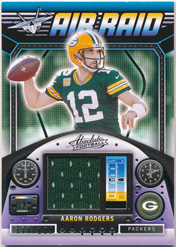 Aaron Rodgers NFL 2021 Panini Absolute Air Raid Materials Jersey 177/199
