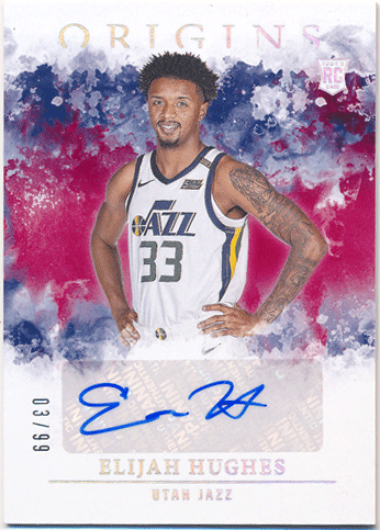 Elijah Hughes NBA 2020-21 Panini Origins RC Signature Auto 03/99