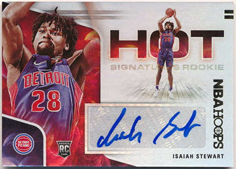 Isaiah Stewart NBA 2020-21 Panini Hoops RC Hot Signatures Rookie Auto