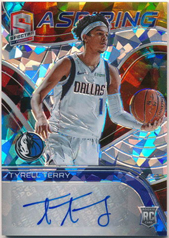 Tyrell Terry NBA 2020-21 Panini Spectra RC Rookie Aspiring Astral Prizm Signature Auto 35/35