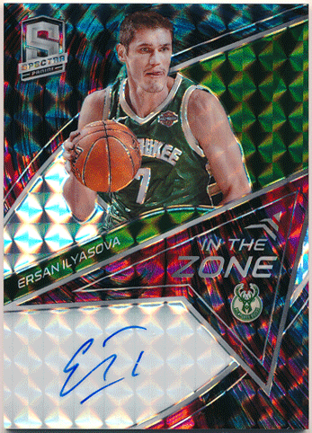 Ersan Ilyasova NBA 2019-20 Panini Spectra In the Zone Interstellar Prizm Signature Auto 10/49