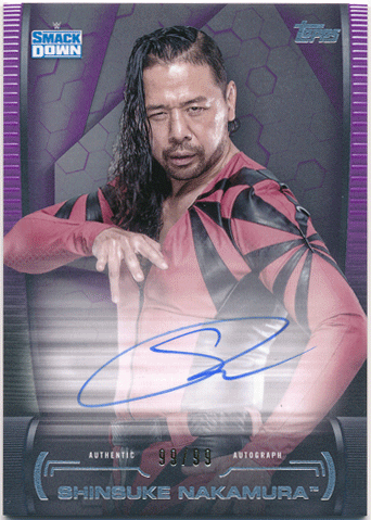 中邑真輔 WWE 2021 Topps Undisputed Superstar Roster Purple Signature Auto 99/99 Shinsuke Nakamura