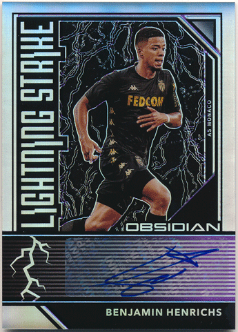 Benjamin Henrichs Soccer 2019-20 Panini Obsidian Lightning Strike Prizm Signature Auto 52/75
