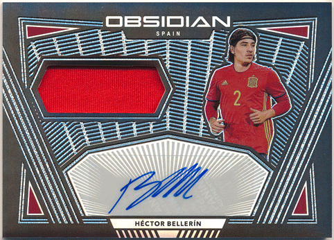 Hector Bellerin Soccer 2019-20 Panini Obsidian Prizm Signature Jersey Auto 73/99