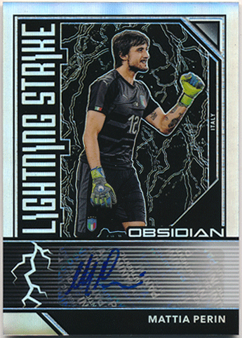 Mattia Perin Soccer 2019-20 Panini Obsidian Lightning Strike Prizm Signature Auto 147/149