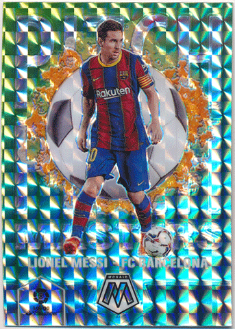 Lionel Messi Soccer 2020-21 Panini Mosaic La Liga Pitch Masters Silver Mosaic Prizm