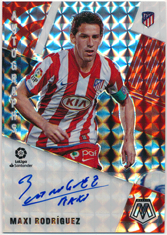 Maxi Rodriguez Soccer 2020-21 Panini Mosaic La Liga Prizm Signature Auto