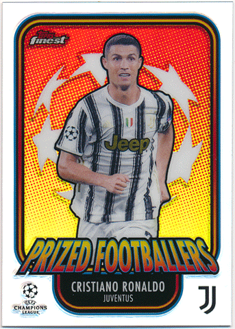 Cristiano Ronaldo Soccer 2020-21 Topps Finest UEFA Champions League Prized Footballers Refractor