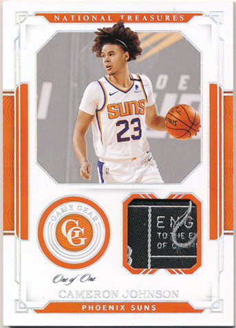 Cameron Johnson NBA 2020-21 Panini National Treasures Game Gear Tag Patch 1/1 1of1