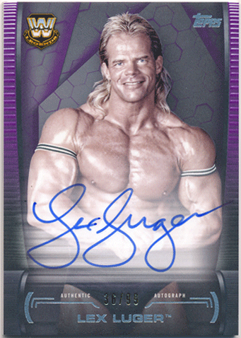 Lex Luger WWE 2021 Topps Undisputed Purple Signature Auto 36/99