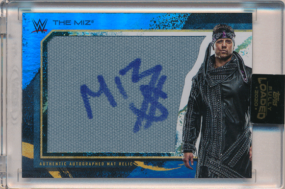 The Miz WWE 2020 Topps Fully Loaded Autographed Event-Used Mat Relic Blue Auto 06/10