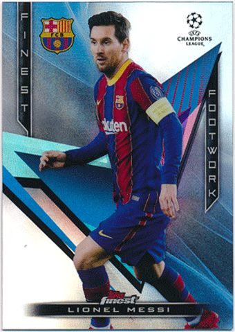Lionel Messi Soccer 2020-21 Topps Finest UEFA Champions League Footwark Refractor