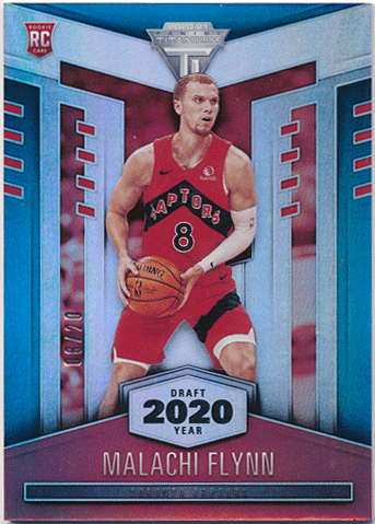 Malachi Flynn NBA 2020-21 Panini Chronicles Titanium RC Rookie Draft Year Parallel 08/20 Jersey Number