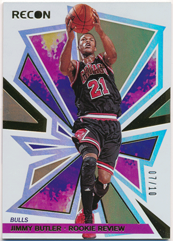 Jimmy Butler NBA 2020-21 Panini Recon Rookie Review Gold Parallel 07/10