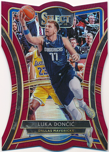 Luka Doncic NBA 2019-20 Panini Select Premier Level Maroon Prizm 121/175