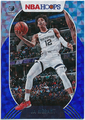 Ja Morant NBA 2020-21 Panini Hoops Hyper Blue Parallel