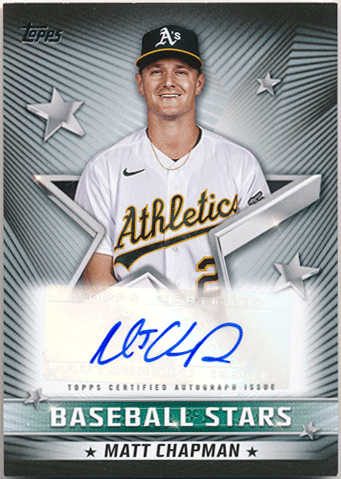 Matt Chapman MLB 2022 Topps Series 1 Baseball Stars Signature Auto 47/99