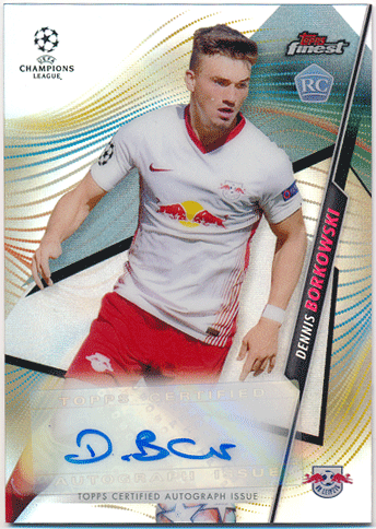 Dennis Borkowski Soccer 2020-21 Topps Finest UEFA Champions League Refractor Signature Auto