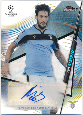 Luis Alberto Soccer 2020-21 Topps Finest UEFA Champions League Refractor Signature Auto
