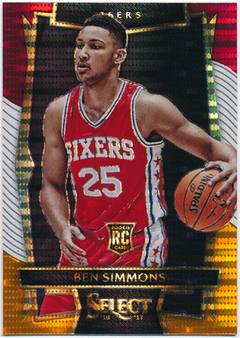 Ben Simmons NBA 2016-17 Panini Select RC Rookie Tri-Color Prizm