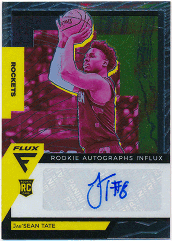 Jae'Sean Tate NBA 2020-21 Panini Flux RC Rookie Autographs Influx Auto