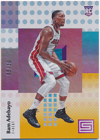 Bam Adebayo NBA 2017-18 Panini Status RC Rookie Gold Parallel 05/10