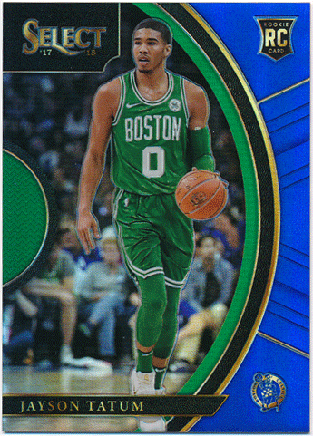 Jayson Tatum NBA 2017-18 Panini Select RC Blue Prizm 289/299