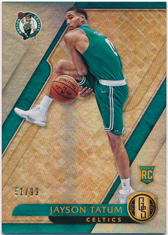 Jayson Tatum NBA 2017-18 Panini Chronicles Gold Standard RC #157 Rookie Card 51/99