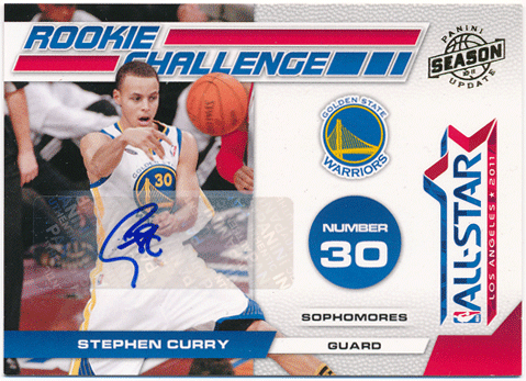 Stephen Curry NBA 2010-11 Panini Season Update All-Star Rookie Challenge Signature Auto 16/49