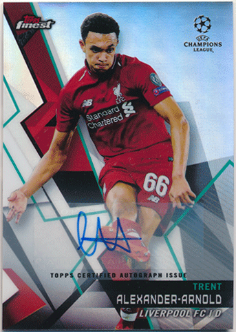 Trent Alexander-Arnold Soccer 2019-20 Topps Finest UEFA Champions League Refractor Signature Auto